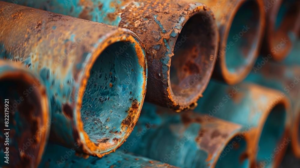 Closeup of rusty metal pipes, representing the challenges and treasures that come with age in an urban setting.
