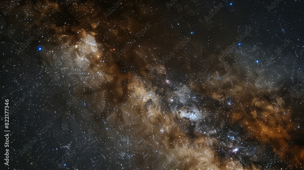 Fototapeta premium The night sky is filled with stars, nebulas and galaxies
