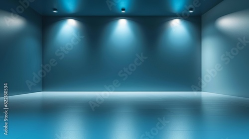 Feature your product or artwork on this light blue gradient floor backdrop blue room studio