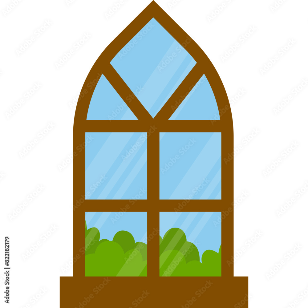 Window Flat Illustration Window Flat Illustration