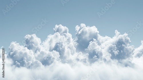 An image of steam condensation cumulus cloudy with special effects in 3D