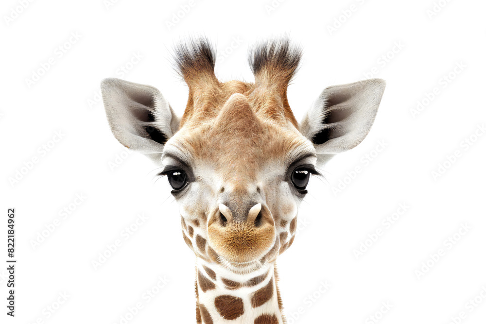 Fototapeta premium Safari animal baby portrait. Generative AI illustration