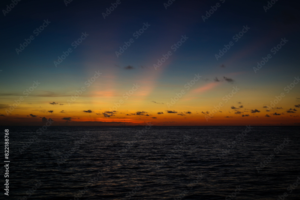 sunset over the ocean at Semporna Sabah Malaysia sunset over the ocean at Semporna Sabah Malaysia