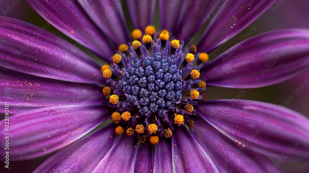 Close up of a purple flower with intricate stamens ideal for sustainable floral decorations Close up of a purple flower with intricate stamens ideal for sustainable floral decorations