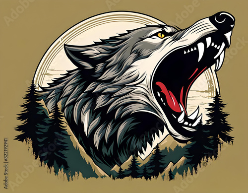 The Fierce Wild Wolf. wild wolf Conservation.wild wolf in National Parks. Howling Beauty. Wolf #01
