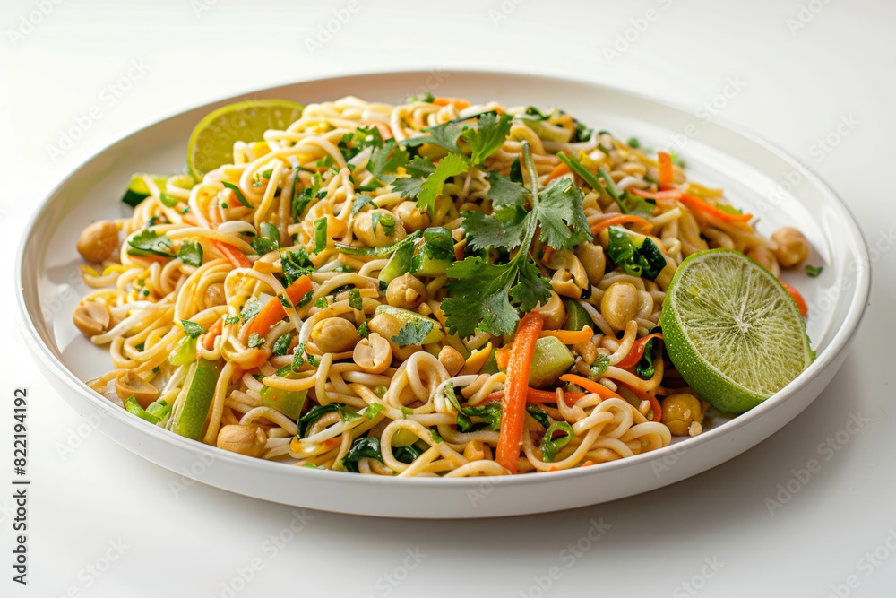 Aromatic Noodles with Lime Peanut Sauce and Bursting with Freshness Aromatic Noodles with Lime Peanut Sauce and Bursting with Freshness