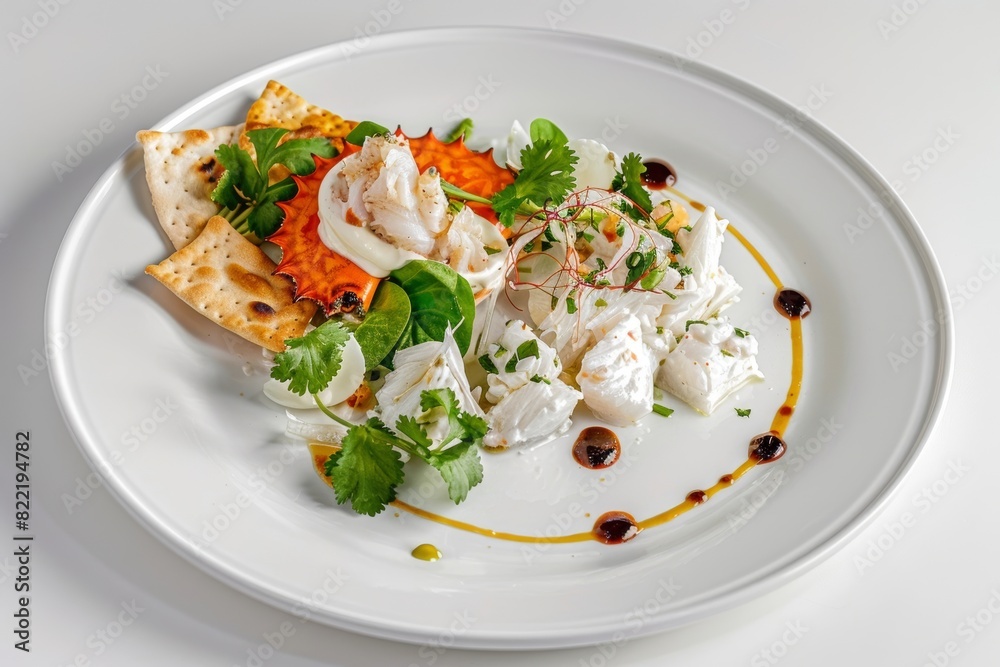 Arizona Crab Salad: Fresh Cilantro and Lavash Crackers Arizona Crab Salad: Fresh Cilantro and Lavash Crackers