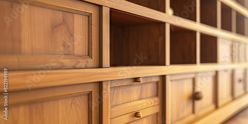 Modern Mid-Century Wall Unit: Vintage-Inspired Design with Functional Storage