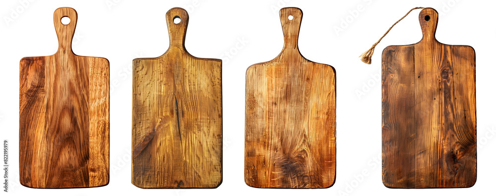 © PNGSTOCK - wooden cutting boards isolated, PNG set