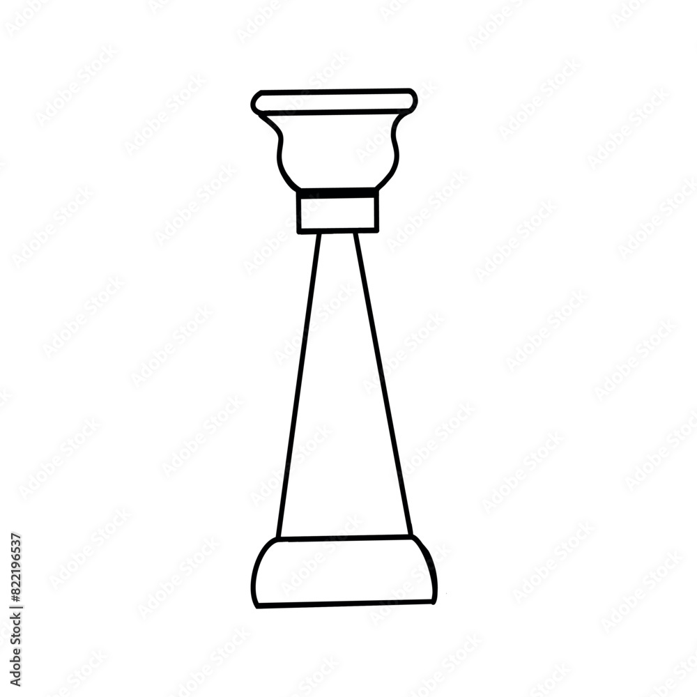 Vector illustration. A vase for flowers and plants drawn in vector in black, with a black outline on a white background. For design, creating 3D visualizations, printing, scrapbooking. Vector illustration. A vase for flowers and plants drawn in vector in black, with a black outline on a white background. For design, creating 3D visualizations, printing, scrapbooking.