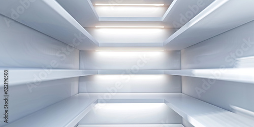 Elegant White Wall mounted Shelving Unit  Showcasing Modern Storage in a Sleek Manner