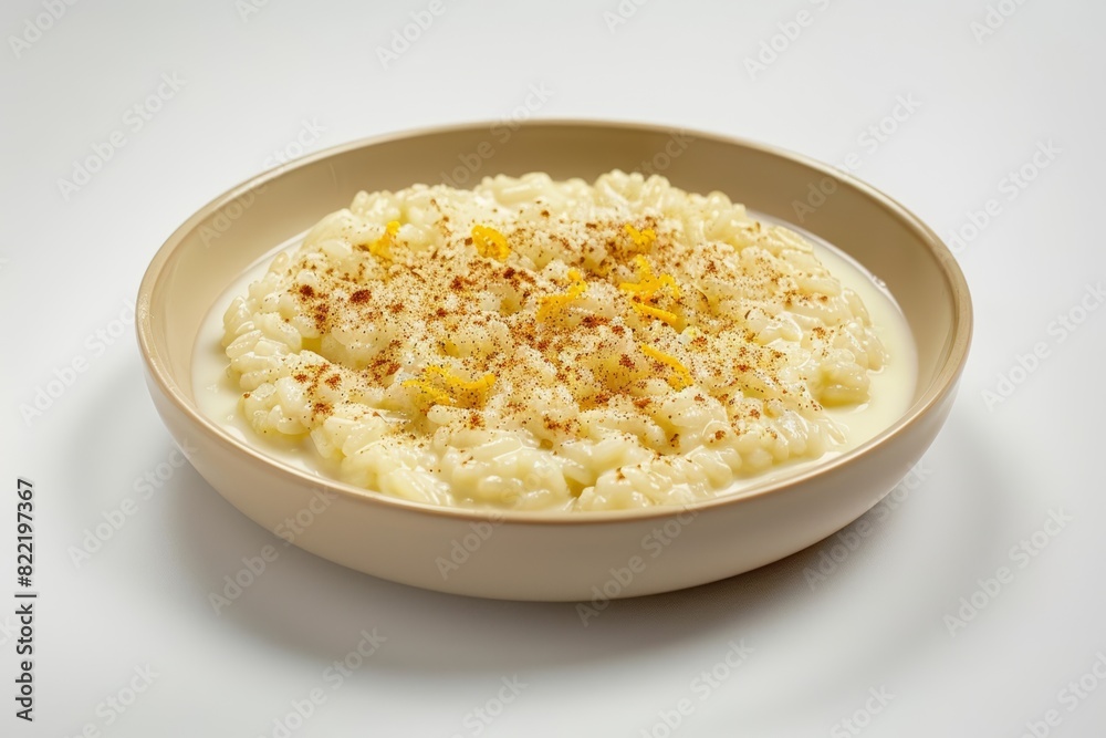 Delicate Arborio Rice Pudding with Vanilla and Raspberries Delicate Arborio Rice Pudding with Vanilla and Raspberries