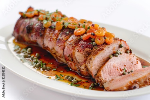 Apricot-Stuffed Pork Loin with Delicate Drizzle