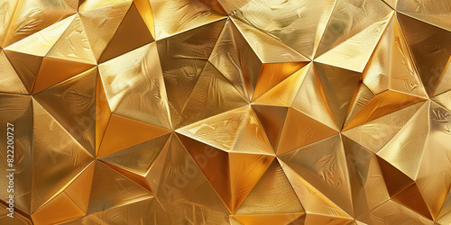 Shine Brilliantly  Metallic Gold Geometric Wallpaper Revitalizes Your Space with a Statement