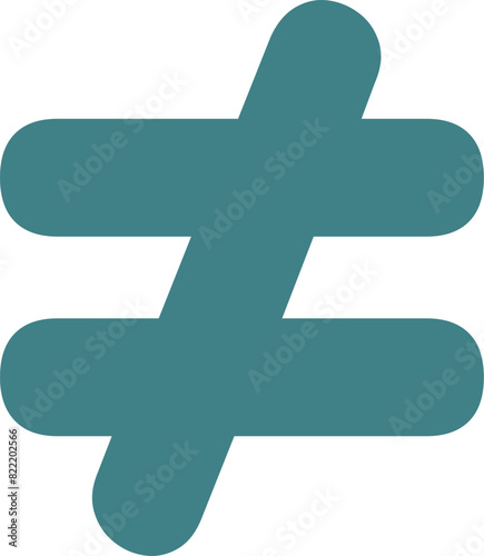 Cute Math Symbol of Not Equal Sign =, Mathematics Subject Education