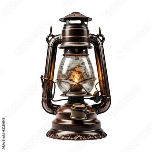 Old lamp Isolated on transparent background, png, cut out.