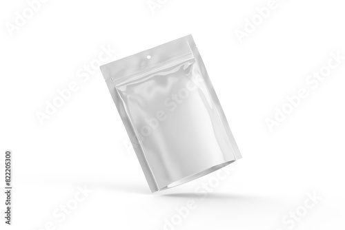 Blank Coffee Pouch Bag Closed Isolated 3d Rendering 