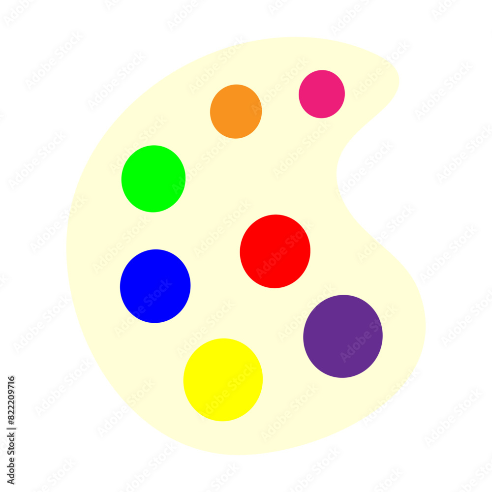 Fototapeta premium Color Palette Flat Icon Design