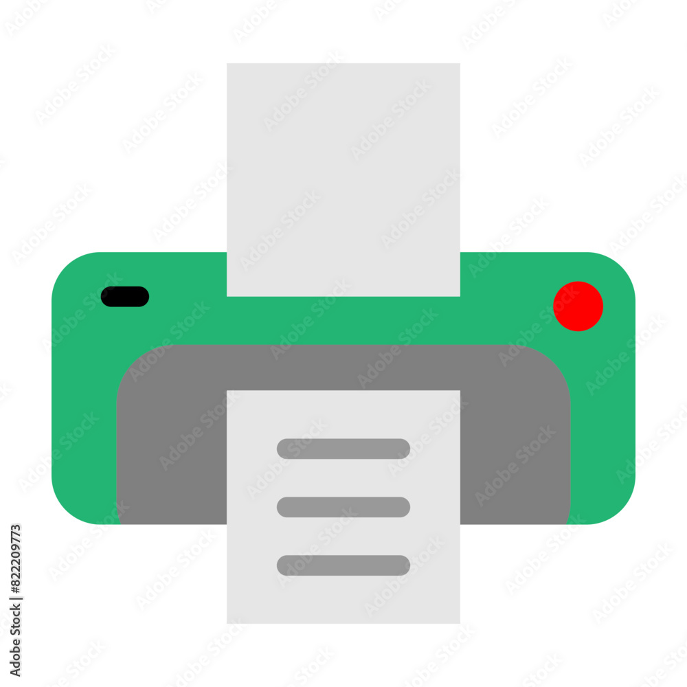 Printer Flat Icon Design