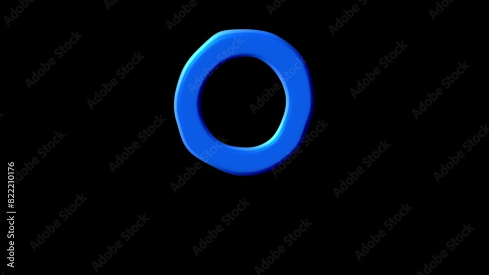 Realistic dripping liquid letter o animation Realistic dripping liquid letter o animation