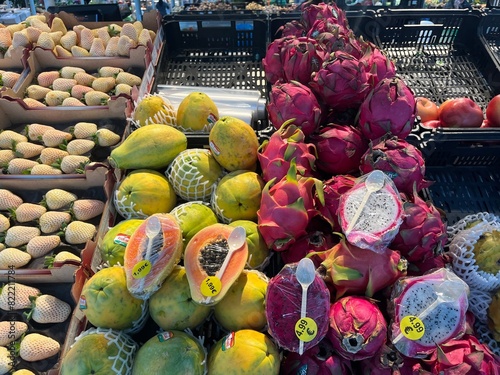 Fruits  at Mercado do Bolhao. Bolhao Market stands as a testament to the Porto rich history and culinary heritage.