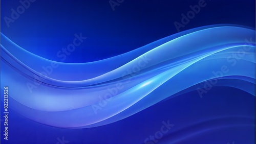 Blue Waves: Smooth, flowing blue wave patterns creating a calming and serene abstract background. 