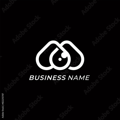 design logo combine letter M and camera lens