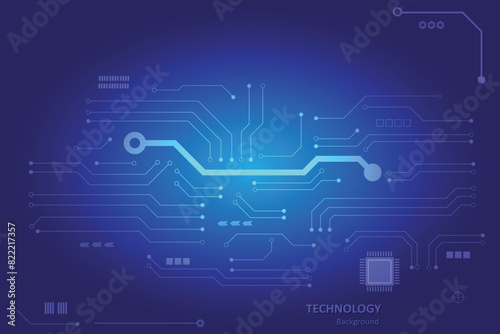 Abstract futuristic circuit board Illustration, Circuit board pattern for technology background. Vector illustration