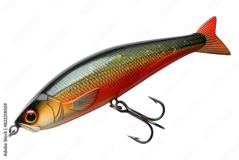 Attractive fishing lure isolated on transparent background Attractive fishing lure isolated on transparent background