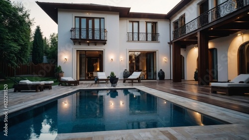 Expensive private villa with swimming pool in a private house © Halloway