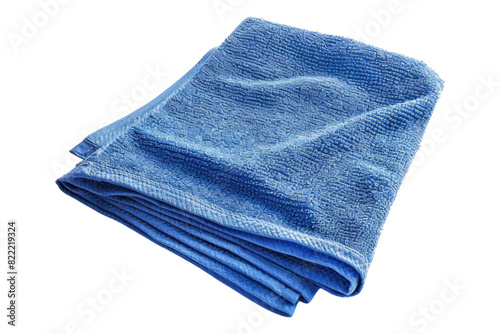 Blue huck surgical towel isolated on transparent background photo