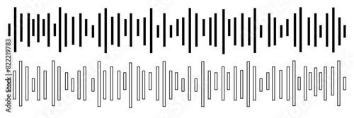 sound waves icons. Audio waves png  radio waves. Voice message png. Icons png. Interface design.  musical sound wave collection icon  digital and analog line waveforms  electronic signal  voice record