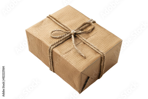 Gift box with wrap isolated on transparent background