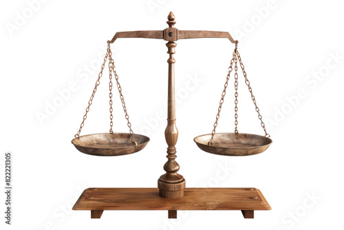 Imbalance scale isolated on transparent background