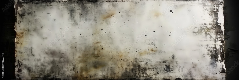 Fototapeta premium old paper texture, old vintage wall, a white weathered paper with vintage texture framed by a black vignette, banner
