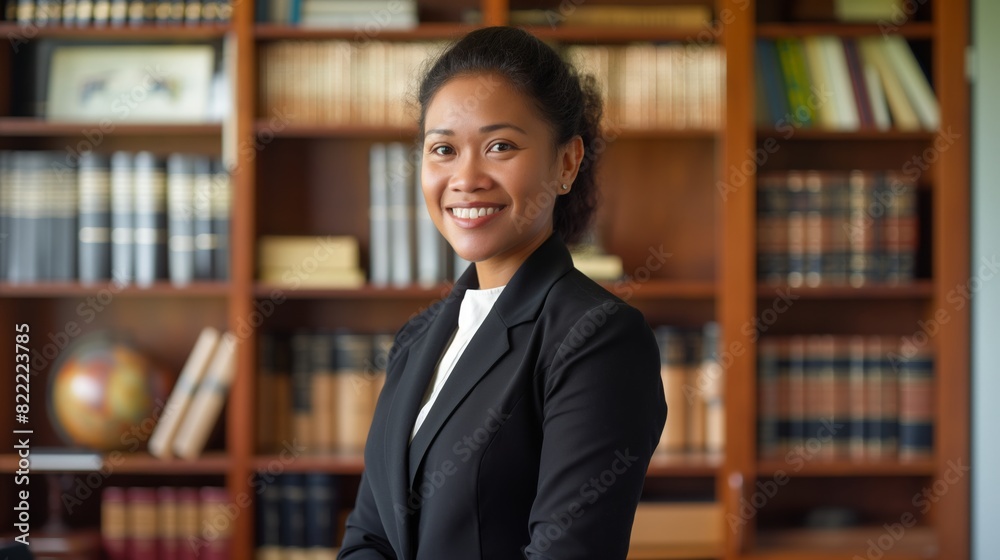 Professional Portrait of Confident Female Business Leader in Office Library Setting, Ideal for Corporate, Career, and Leadership Themes Professional Portrait of Confident Female Business Leader in Office Library Setting, Ideal for Corporate, Career, and Leadership Themes