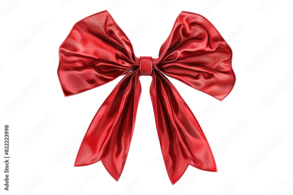 Red bow isolated on transparent background Red bow isolated on transparent background