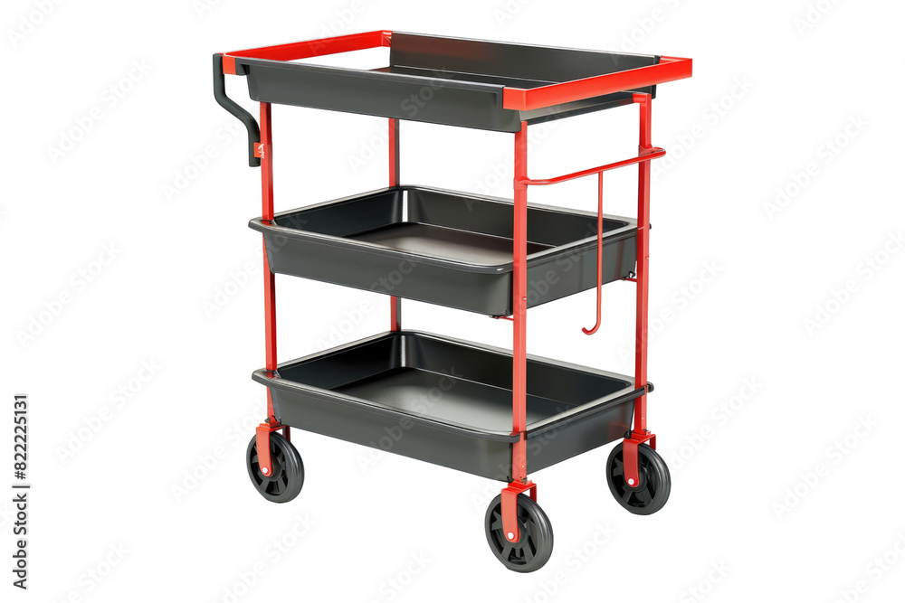 Storage cart isolated on transparent background