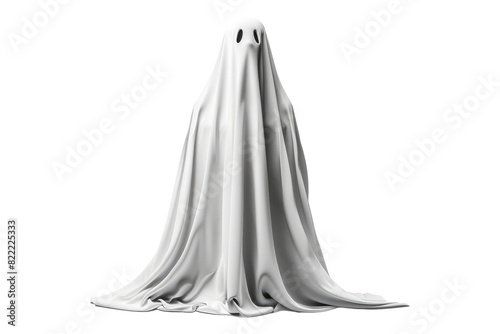 White ghost isolated on transparent background