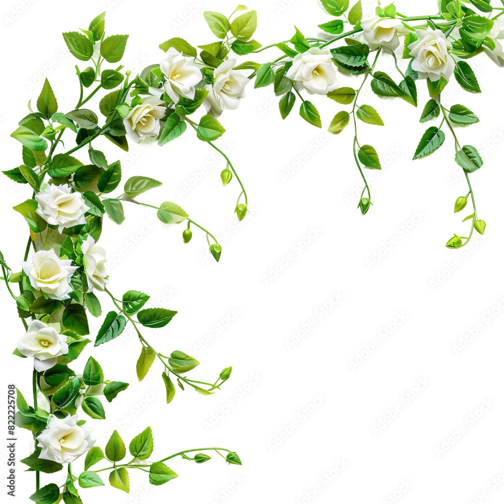 Obraz premium Garland, transparent background, isolated image, generative AI