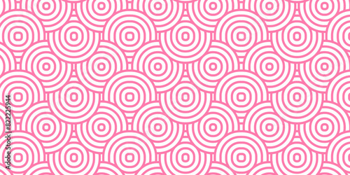 Overlapping Pattern Minimal diamond geometric waves spiral and abstract circle wave line. pink creative seamless tile stripe geometric create retro square line backdrop pattern background. 