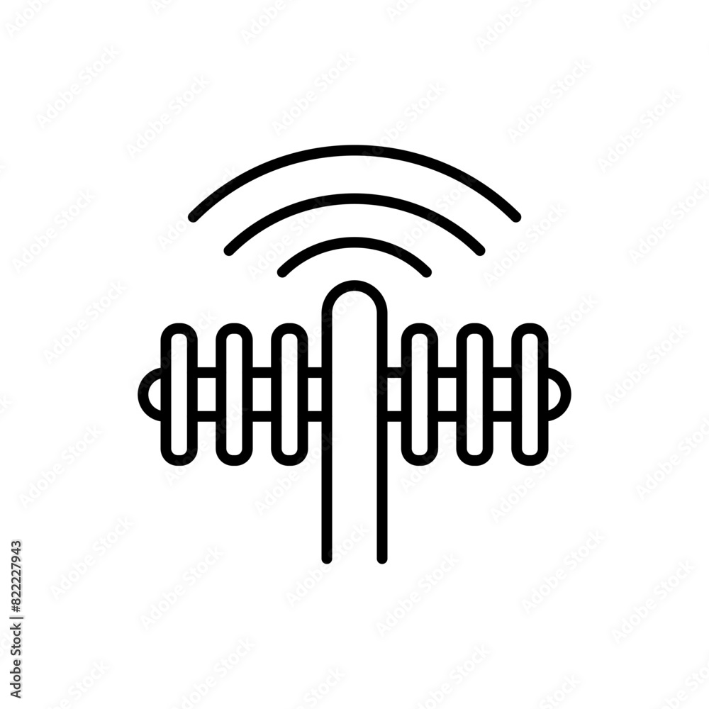 Antenna outline icons, minimalist vector illustration ,simple transparent graphic element .Isolated on white background Antenna outline icons, minimalist vector illustration ,simple transparent graphic element .Isolated on white background
