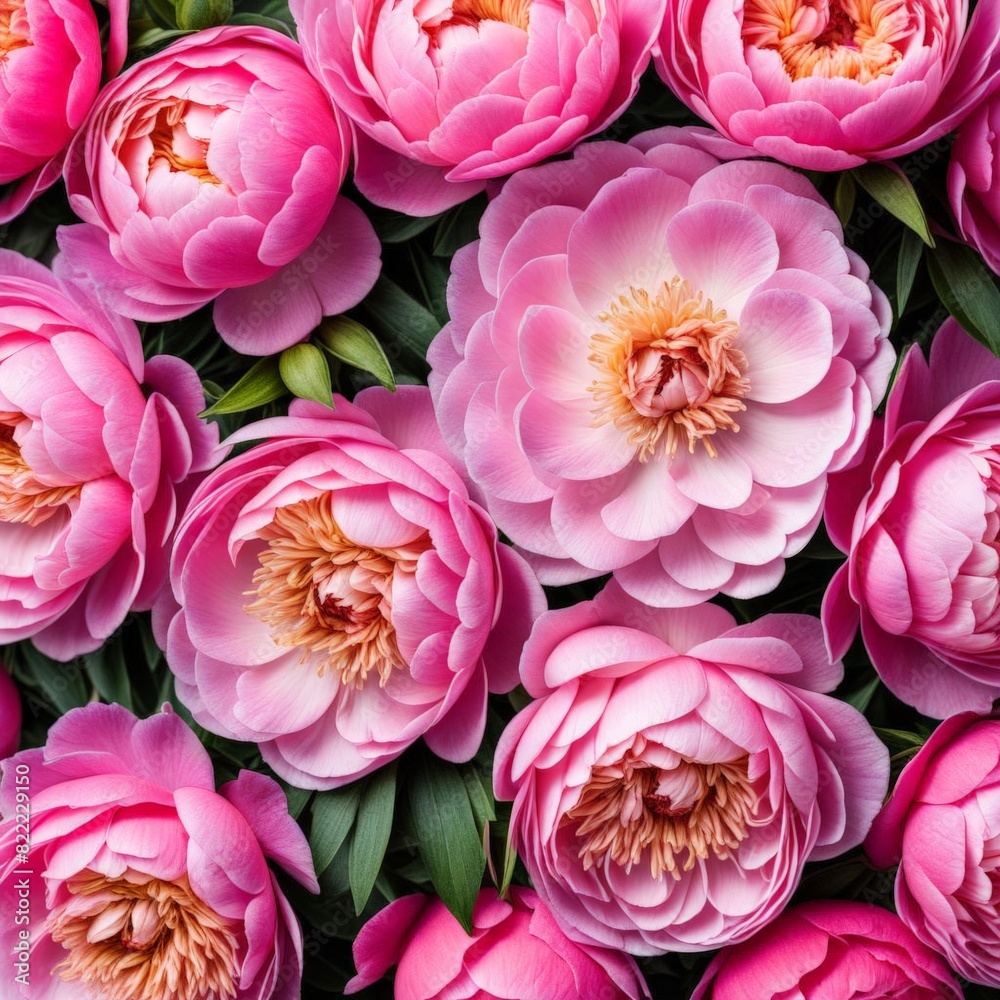 Floral background with pink peonies. AI generated Floral background with pink peonies. AI generated