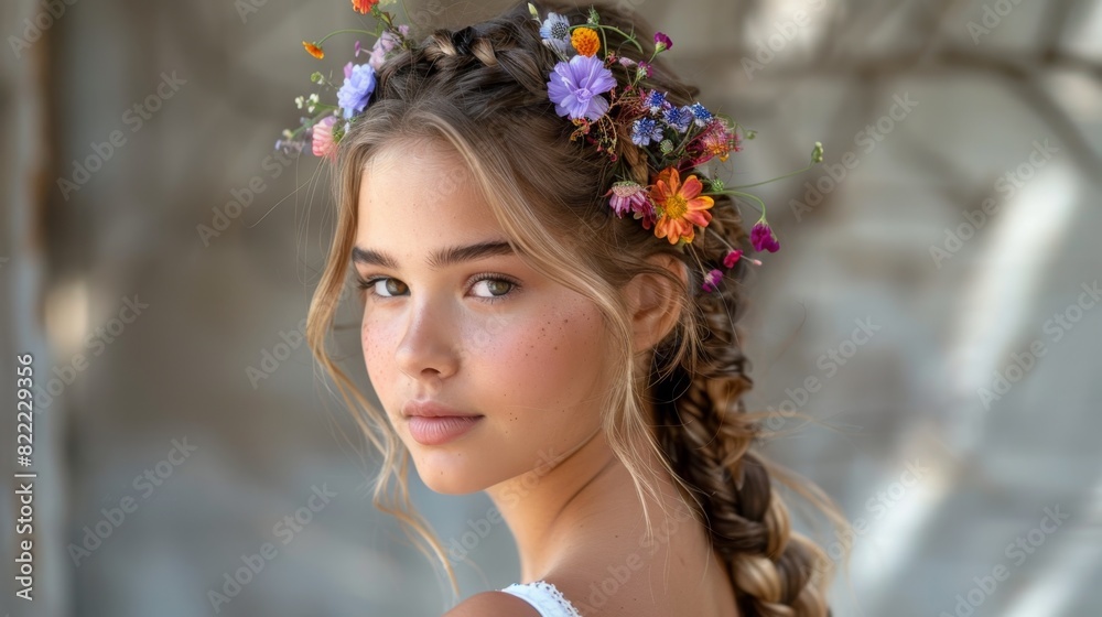 boho flower braids, trendy boho braids adorned with colorful flowers, ideal for summer festivals and beach gatherings a stylish choice for a carefree and festive look boho flower braids, trendy boho braids adorned with colorful flowers, ideal for summer festivals and beach gatherings a stylish choice for a carefree and festive look