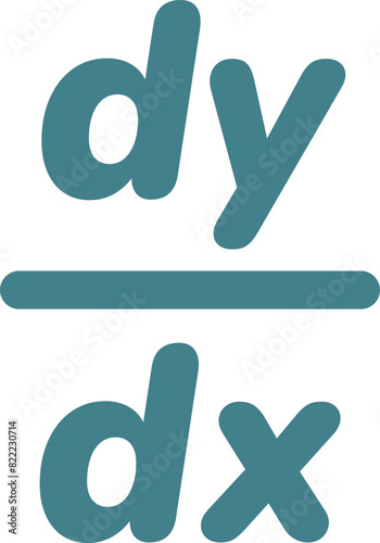 Cute Derivative Sign Mathematic Symbol dy/dx, Math Subject Education
