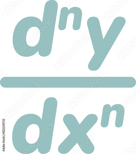 Cute nth Times Derivative Sign Mathematic Symbol dny/dxn, Math Subject Education