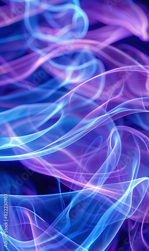 Blue Abstract Glowing Neon Photorealistic HD