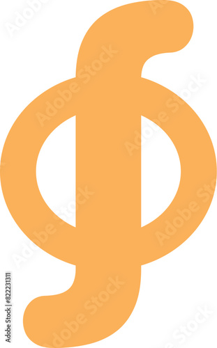 Cute Closed Contour Integral Sign Mathematic Symbol, Math Subject Education