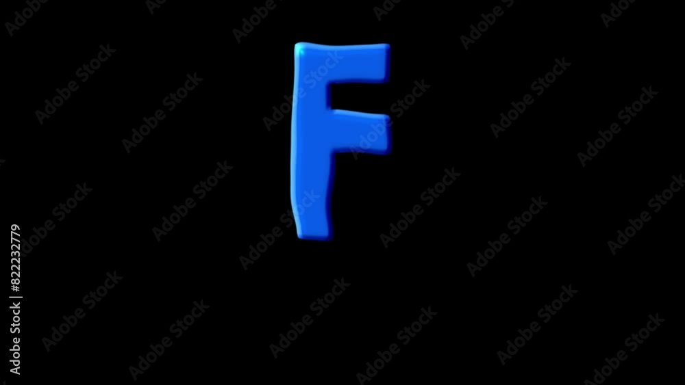 Realistic dripping liquid letter f animation Realistic dripping liquid letter f animation