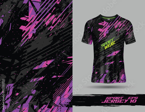 Tshirt sports grunge texture background for soccer jersey, downhill, cycling, football, gaming.